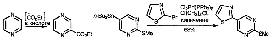 Рисунок 5. Раздел 10. Общая характеристика реакционной способности диазинов: пиридазин, пиримидин и пиразин