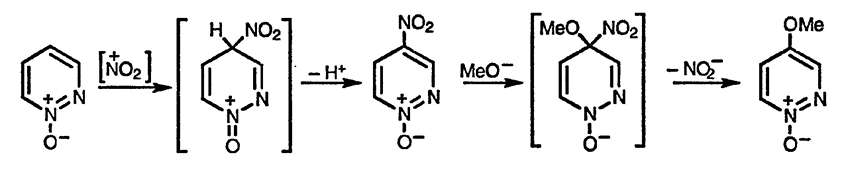 Рисунок 7. Раздел 10. Общая характеристика реакционной способности диазинов: пиридазин, пиримидин и пиразин