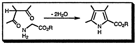 Рисунок 1. Раздел 13.18.1.5. Из 1,3-дикарбонильных соединений и эфиров глицина