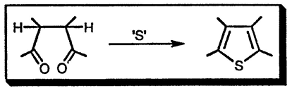 Рисунок 1. Раздел 14.13.1.1. Из 1,4-дикарбонильных соединений и источника серы