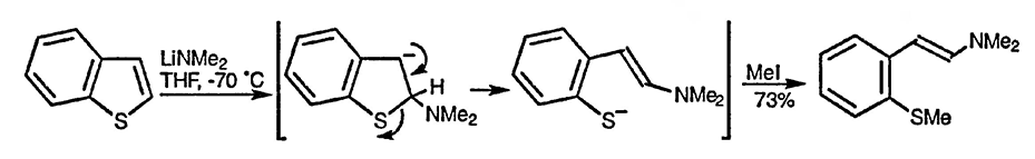 Рисунок 3. Раздел 18.3. Реакции с основаниями; реакционная способность C-металлированных бензо[<em>b</em>]тиофенов и бензо[<em>b</em>]фуранов