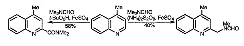 Рисунок 3. Раздел 2.4.1. Реакции гетероциклических соединений с нуклеофильными радикалами. Реакция Минисци