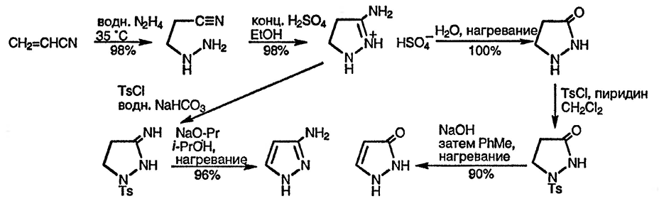 Рисунок 3. Раздел 22.13.1.1. Из 1,3-дикарбонильных соединений и гидразинов или гидроксиламина