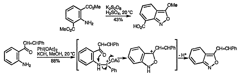 Рисунок 1. Раздел 23.9.2.2. Синтезы колец 2Н-индазолов, 2,1-бензизотиазолов и 2,1-бензизоксазолов