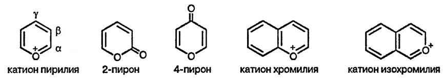 Рисунок 1. Раздел 7. Общая характеристика реакционной способности солей пирилия и бензопирилия, пиронов и бензопиронов