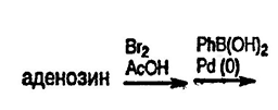 Рисунок-ответ № 2. Глава 24. Предложите последовательность превращения аденозина в 8-фенйладенозин.