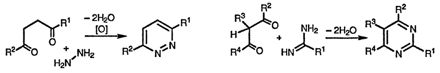 Рисунок 12. Раздел 10. Общая характеристика реакционной способности диазинов: пиридазин, пиримидин и пиразин
