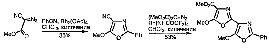 Рисунок 2. Раздел 21.14.1.4. Оксазолы из α-диазокарбонильных соединений