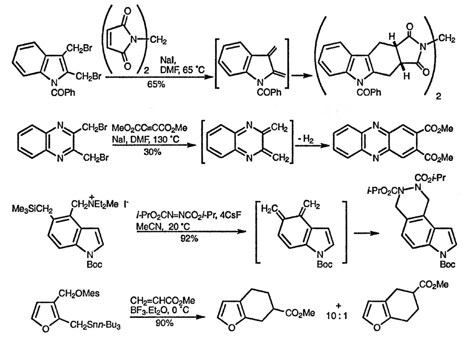Рисунок 5. Раздел 3.6. <em>орто</em>-Хинодиметаны в синтезе гетероциклических соединений