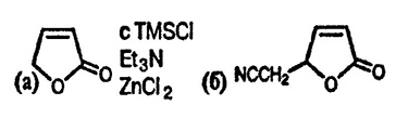 Рисунок-ответ № 8. Глава 15. а) Как можно получить 2-триметилсилилоксифуран?б) Какое соединение образуется из последнего с ICH2CN/AgOCOCF3?