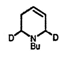 Рисунок-ответ № 17. Глава 5. Предскажите положения, в которые будет вступать дейтерий, при взаимодействии иодида 1-бутилпиридиния с NaBD4 в EtOH; главным образом при этом образуется 1-бутил-1,2,5,6-тетрагидропиридин.