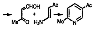 Рисунок-ответ № 23. Глава 5. При обработке натриевой соли формилацетона (MeCOCH=CHO- Na+) аммиаком образуется пиридин C8H9NO. Предложите структуру и объясните региохимию процесса.