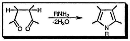 Рисунок 1. Раздел 13.18.1.1. Из 1,4-дикарбонильных соединений и аммиака или первичных аминов Рисунок 1. Раздел 13.18.1.1. Из 1,4-дикарбонильных соединений и аммиака или первичных аминов