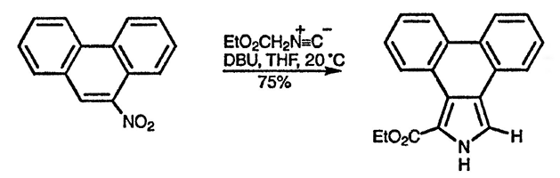 Рисунок 4. Раздел 13.18.1.4. Из тозилметилизоцианида и α,β-непредельных эфиров или кетонов и из изоцианоацетатов и α,β-непредельных нитросоединений Рисунок 4. Раздел 13.18.1.4. Из тозилметилизоцианида и α,β-непредельных эфиров или кетонов и из изоцианоацетатов и α,β-непредельных нитросоединений